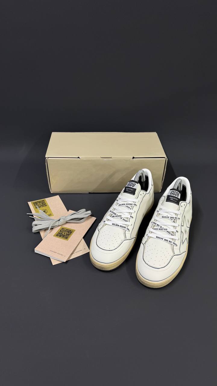 Golden Goose Ball Star White Leather Sneake