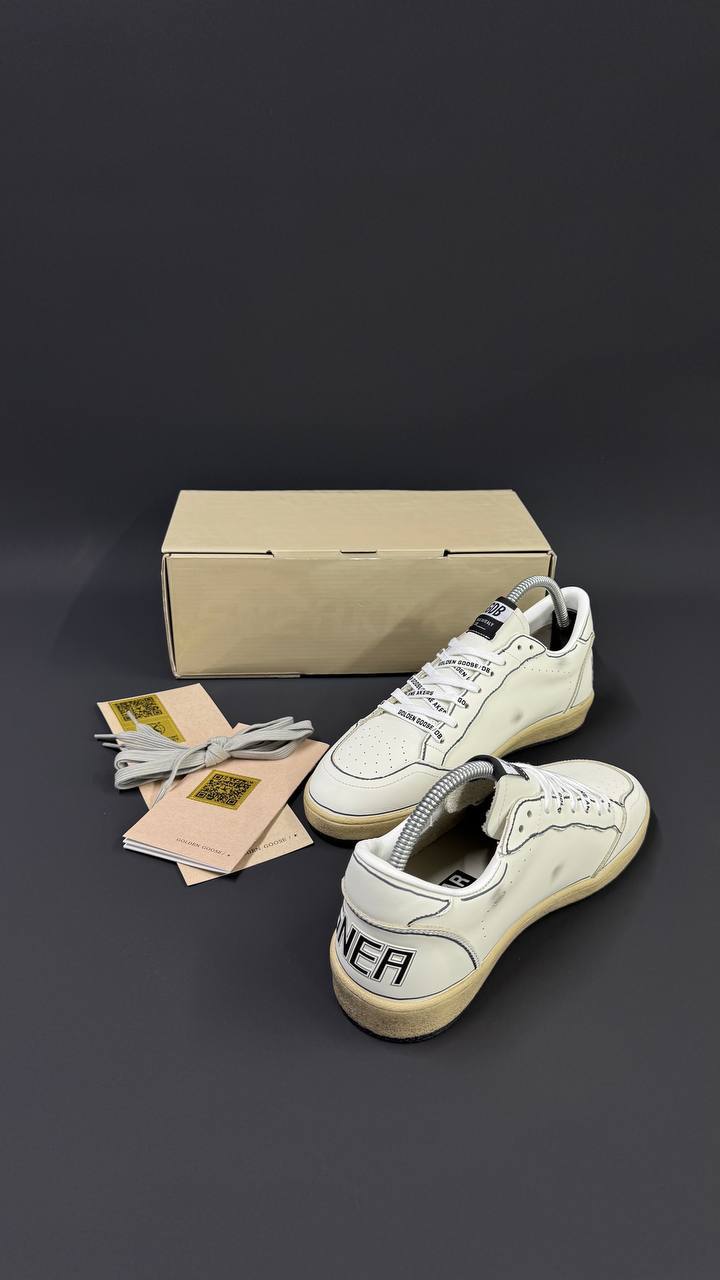 Golden Goose Ball Star White Leather Sneake
