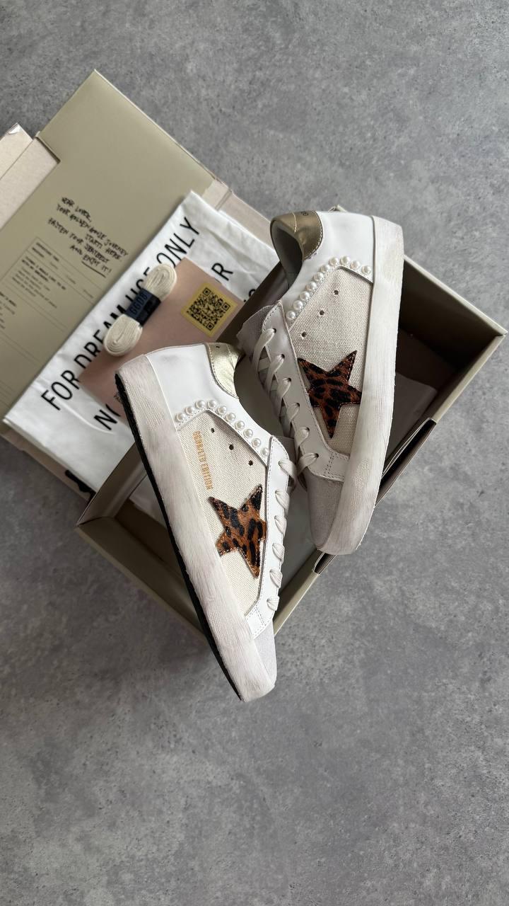 Golden Goose Ball Star Pearl Leopard Detaylı Sneaker