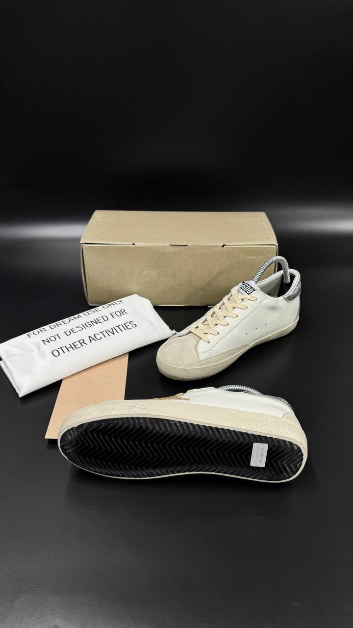 Golden Goose Super-Star with Glitter Star.